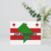 コロンビア州旗と写真文字の地図 ポストカード (スタンド正面)