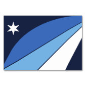 コロンビア州旗と愛国的なテーブルカード テーブルナンバー (裏面)