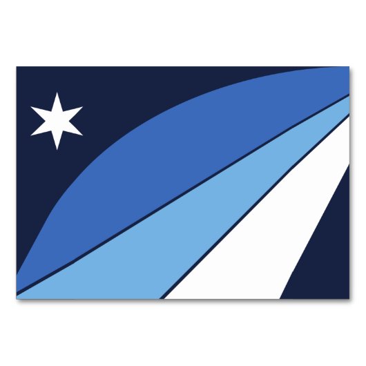 コロンビア州旗と愛国的なテーブルカード テーブルナンバー (正面)