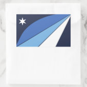 コロンビア州旗の付いた長方形シール 長方形シール (バッグ)