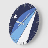 コロンビア州旗の壁時計 ラージ壁時計 (傾斜)
