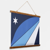 コロンビア州旗を持つウォールタペストリー。 吊り下げ型タペストリー (傾斜あり)