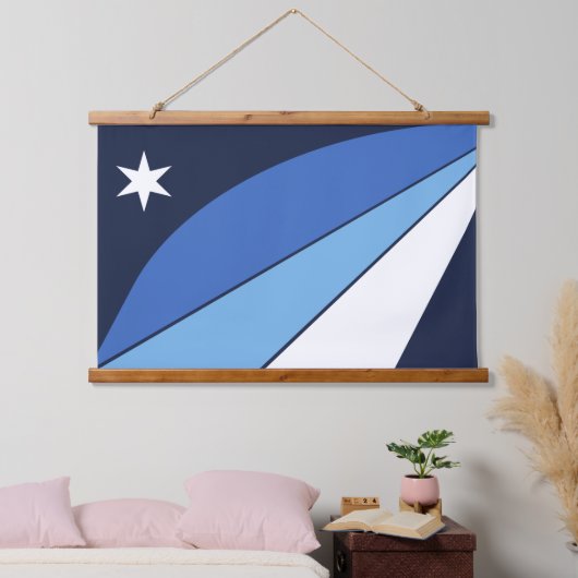 コロンビア州旗を持つウォールタペストリー。 吊り下げ型タペストリー (寝室)