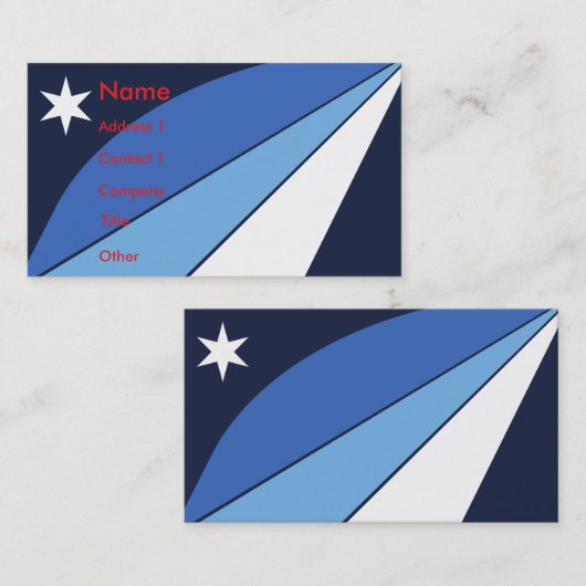 コロンビア州旗を持つ名刺(SC) 名刺 (正面/裏面)