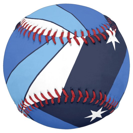 コロンビア州旗を持つ愛国的ソフトボール ソフトボール (裏面)