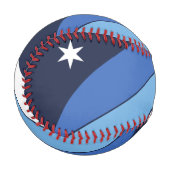 コロンビア州旗を持つ愛国野球 野球ボール (正面左)