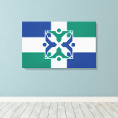 コロンビア州旗（ミズーリ州） キャンバスプリント (インサイチュ (ウッドフロア))