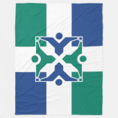 コロンビア州旗（ミズーリ州） フリースブランケット (正面)