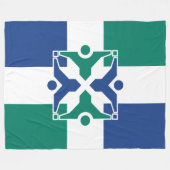 コロンビア州旗（ミズーリ州） フリースブランケット (正面(横))