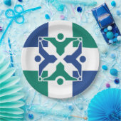 コロンビア州旗(ミズーリ州) ペーパープレート (パーティー)