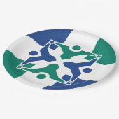 コロンビア州旗(ミズーリ州) ペーパープレート (アングル)