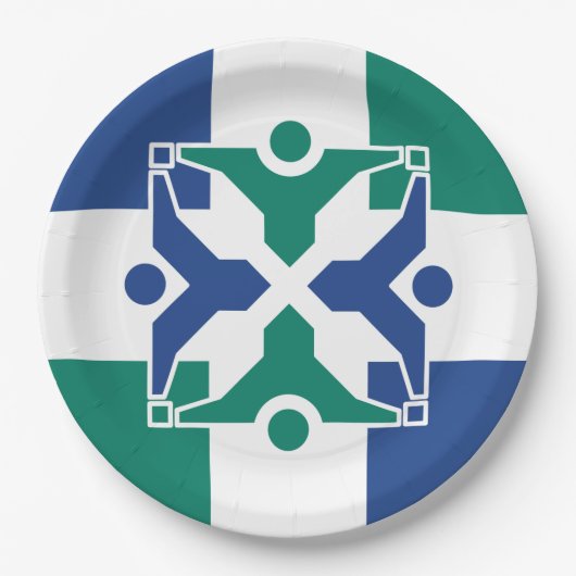 コロンビア州旗(ミズーリ州) ペーパープレート (正面)