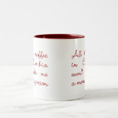 コロンビア州（マルーン）の全コーヒー – v2 ツートーンマグカップ (中央)