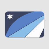 コロンビア市旗と愛国的な名前タグ 名札 (正面)