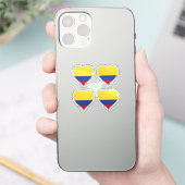コロンビア愛フラッグプライドハートシール シール (スマートフォン)