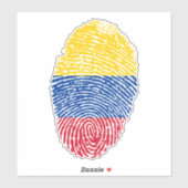 コロンビア指紋フラグ シール (シート)