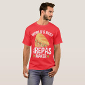 コロンビア料理 世界最高のアレパ職人 Tシャツ (正面フル)