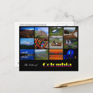 コロンビア旅行ポストカードの色 ポストカード