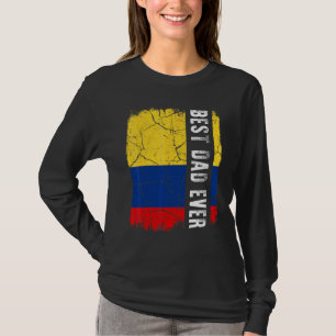 コロンビア最高のパパインバーコロンビア国旗Daddy Father Tシャツ