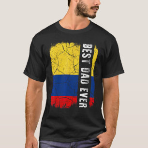 コロンビア最高のパパインバーコロンビア国旗Daddy Father Tシャツ
