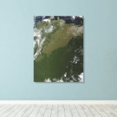 コロンビア東部の衛星ビュー キャンバスプリント (インサイチュ (ウッドフロア))