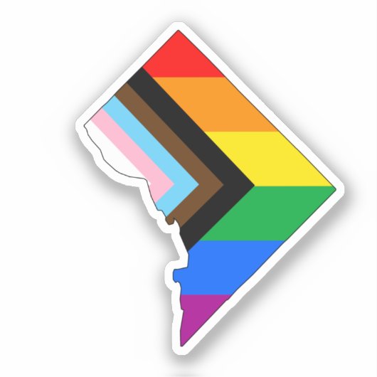 コロンビア特別区プライド LGBTQ プライド シール (正面)