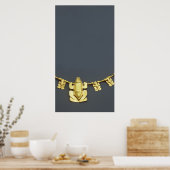 コロンビア産のカエル付きクインバヤネックレス ポスター (キッチン)