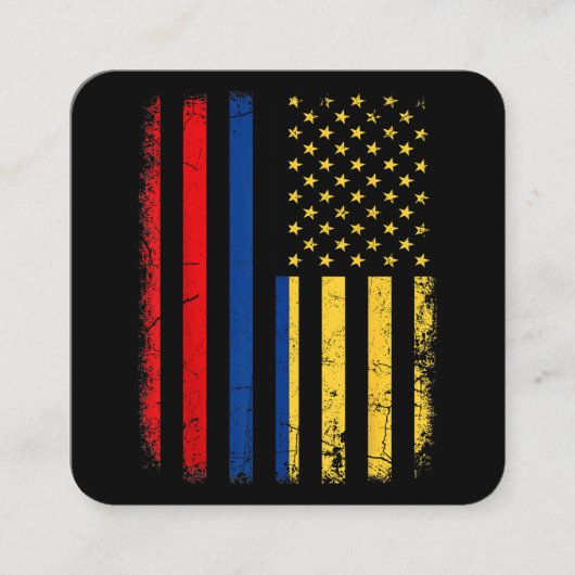 コロンビア米国国旗コロンビア・ルーツColombia A スクエア名刺 (正面)