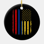 コロンビア米国国旗コロンビア・ルーツColombia A セラミックオーナメント (裏面)