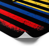 コロンビア米国国旗コロンビア・ルーツColombia A ポスター (角)