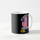 コロンビア系アメリカ人の愛国者ハートはコロンビア出身 コーヒーマグカップ (正面右)