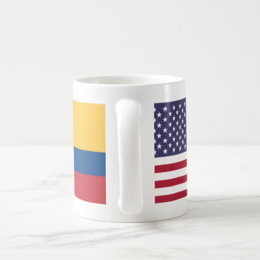 コロンビア系アメリカ人 コーヒーマグカップ (ハンドル)