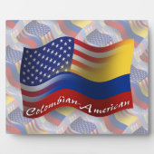コロンビア系アメリカ国旗 フォトプラーク (正面)