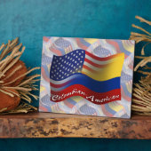 コロンビア系アメリカ国旗 フォトプラーク (側面)