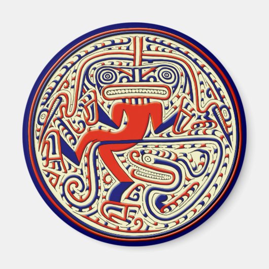 コロンビア紀前神話の動物 マグネット (正面)