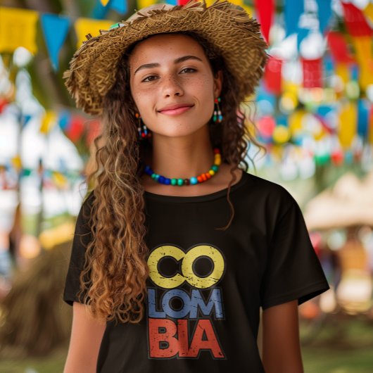 コロンビア素朴国旗 Tシャツ