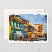 コロンビア美しい油絵を描景観 ポストカード (正面/裏面)