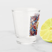 コロンビア色のショットグラス ショットグラス (左)
