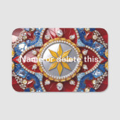 コロンビア色の名前タグ 名札 (正面)