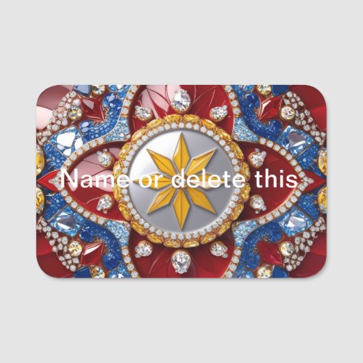 コロンビア色の名前タグ 名札 (正面)