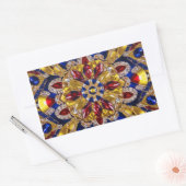 コロンビア色の四角形シール 長方形シール (封筒)