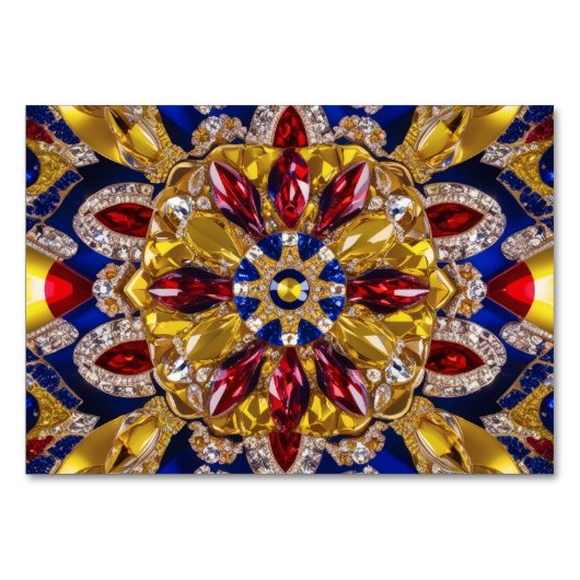 コロンビア色の特別なテーブルカード テーブルナンバー (正面)