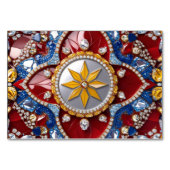 コロンビア色の特殊なテーブルカード テーブルナンバー (裏面)