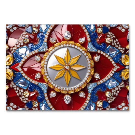 コロンビア色の特殊なテーブルカード テーブルナンバー (正面)