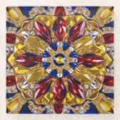 コロンビア色付きガラスコースター ガラスコースター (正面)