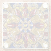 コロンビア色付きガラスコースター ガラスコースター (裏面)