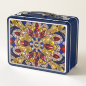 コロンビア色付き金属製ステンレス弁当箱 メタルランチボックス (裏面)