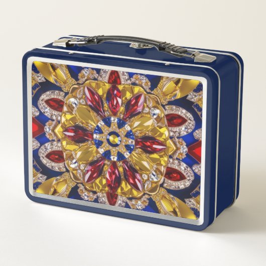 コロンビア色付き金属製ステンレス弁当箱 メタルランチボックス (裏面)