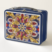 コロンビア色付き金属製ステンレス弁当箱 メタルランチボックス (正面)