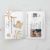 コロンビア行先結婚式パスポートQRコード 招待状 (内部)